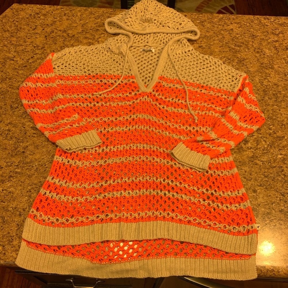EUC American Eagle Hooded Sweater Coverup Large